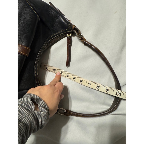 Dooney & Bourke Samba Black Pebbled Leather Logo Lock Hobo Shoulder Bag - Picture 9 of 11